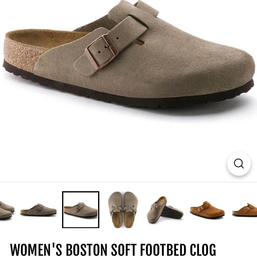 (Women’s) Birkenstock’s Taupe Boston soft footbed Clogs